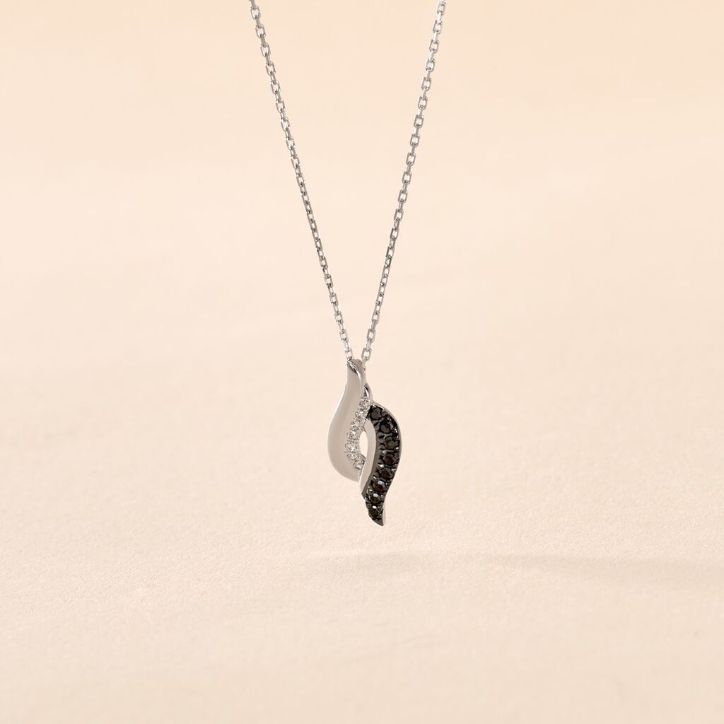 Collier Sculptural Or Blanc Diamant - Colliers Femme | Histoire d&rsquo;Or