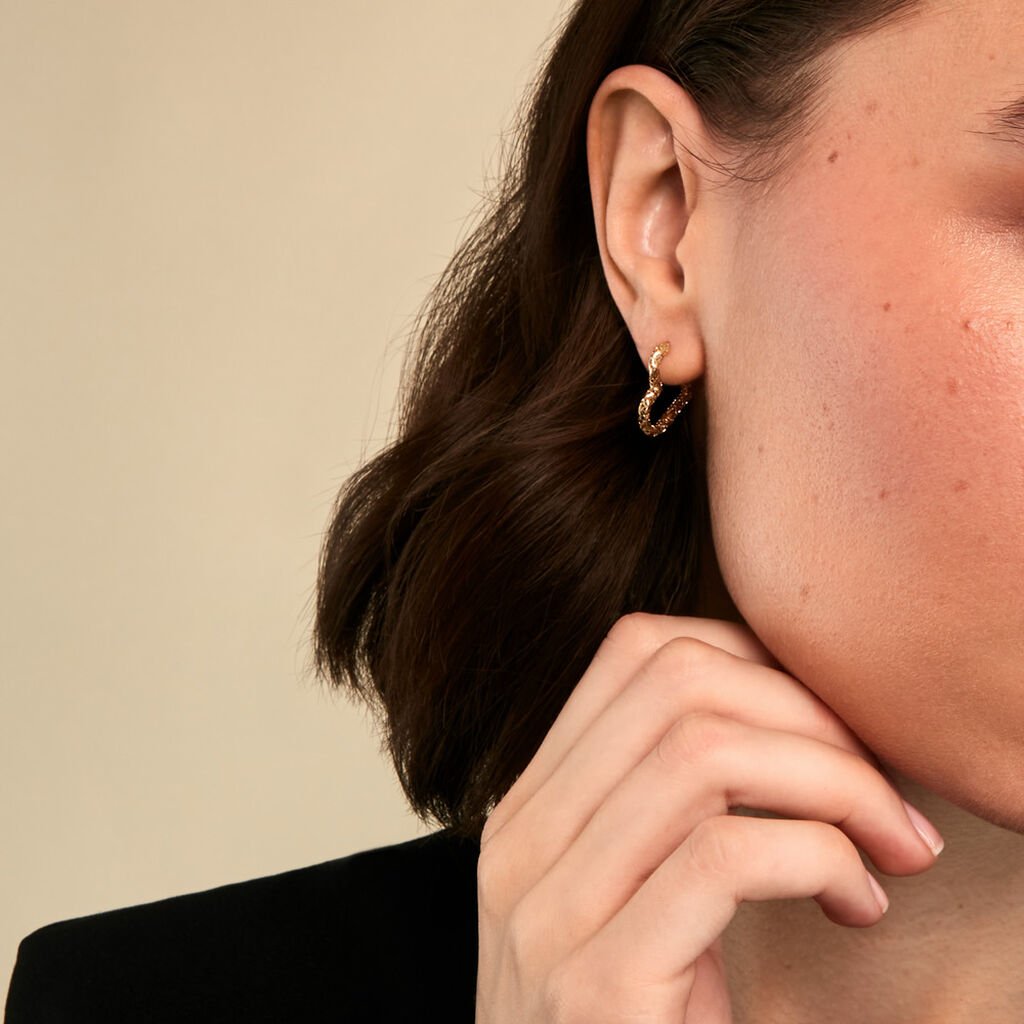 Cr&eacute;oles Roya Or Jaune - Boucles d'oreilles cr&eacute;oles Femme | Histoire d&rsquo;Or