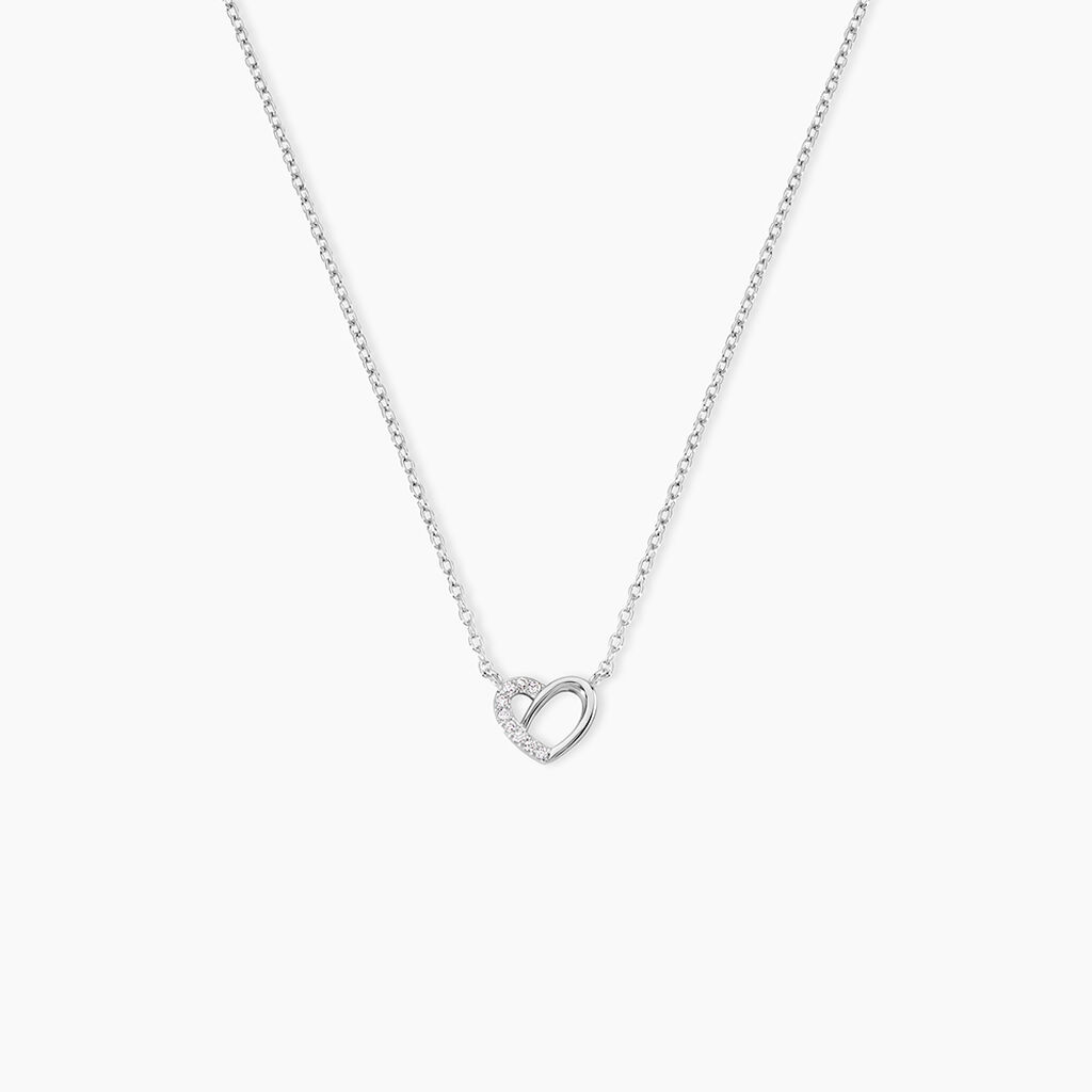 Collier Dorthea Argent Blanc Oxyde De Zirconium - F&ecirc;te des m&egrave;res Femme | Histoire d&rsquo;Or