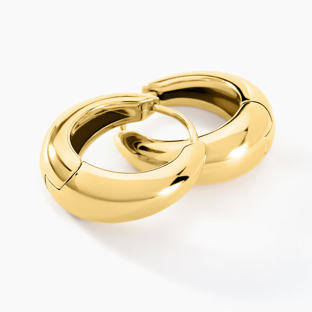 Cr&eacute;oles Venezia Acier Jaune - Boucles d'oreilles cr&eacute;oles Femme | Histoire d&rsquo;Or