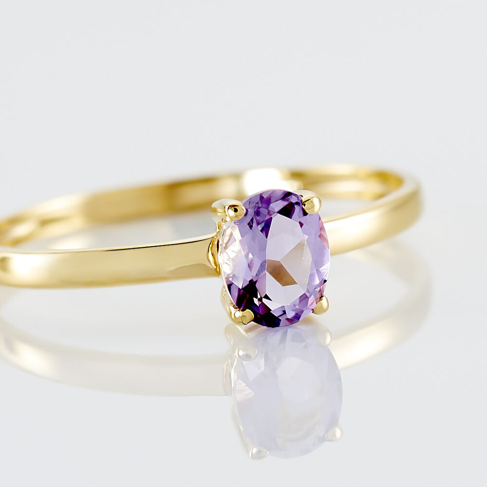 Bague or on sale et améthyste