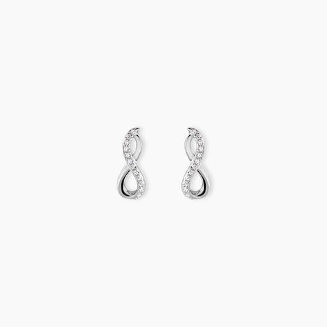 Boucles D'oreilles Puces Osanna Or Blanc Diamants - Clous d'oreilles Femme | Histoire d&rsquo;Or