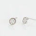 Boucles D'oreilles Puces Pastille Serti Clos Or Blanc Oxyde - Clous d'oreilles Femme | Histoire d’Or