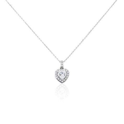 Collier Or Blanc Charity Oxydes De Zirconium - Colliers Femme | Histoire d’Or