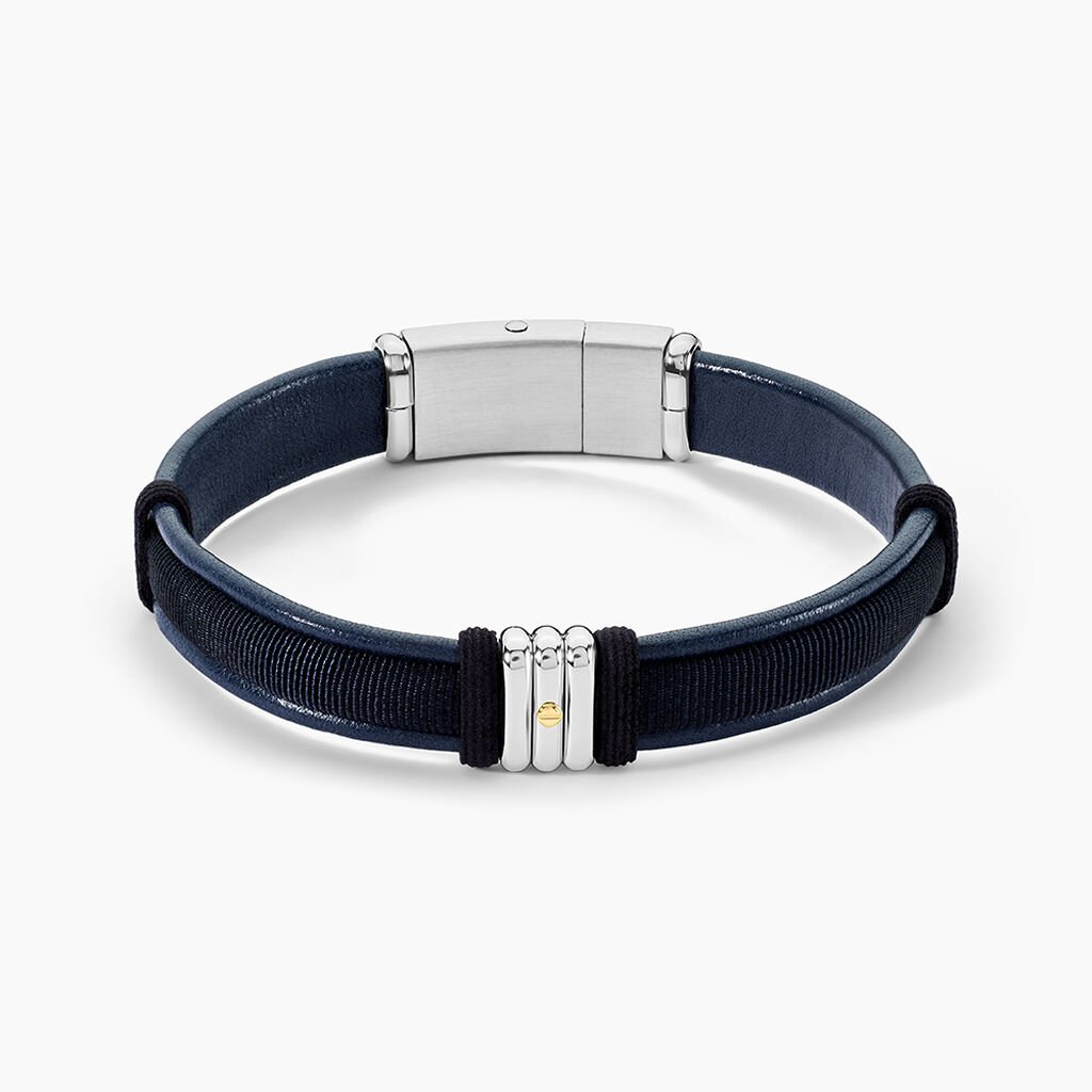 Bracelet Jourdan Orso Cuir Bleu - Bracelets Homme | Histoire d’Or