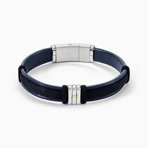 Bracelet Jourdan Orso Cuir Bleu - Bracelets Homme | Histoire d’Or