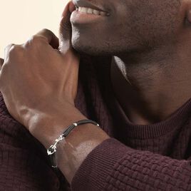 Bracelet Analya Acier Blanc - Bracelets cordon Homme | Histoire d’Or