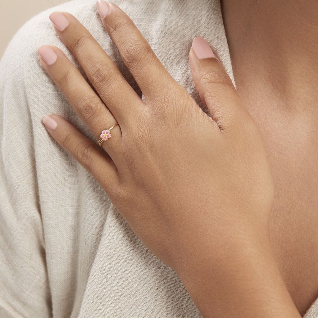Bague Syna Fleur Or Jaune - Bijoux sans pierre Enfant | Histoire d&rsquo;Or