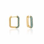 Cr&eacute;oles Ileen Plaqu&eacute; Or Jaune Autres Pierres - Boucles d'oreilles cr&eacute;oles Femme | Histoire d&rsquo;Or
