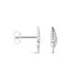 Boucles D'oreilles Puces Feath Argent Blanc Oxyde De Zirconium - Boucles d'oreilles fantaisie Femme | Histoire d’Or