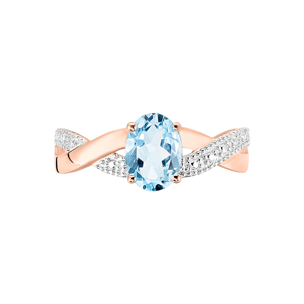 Bague Candice Or Rose Topaze - Bagues solitaires Femme | Histoire d&rsquo;Or