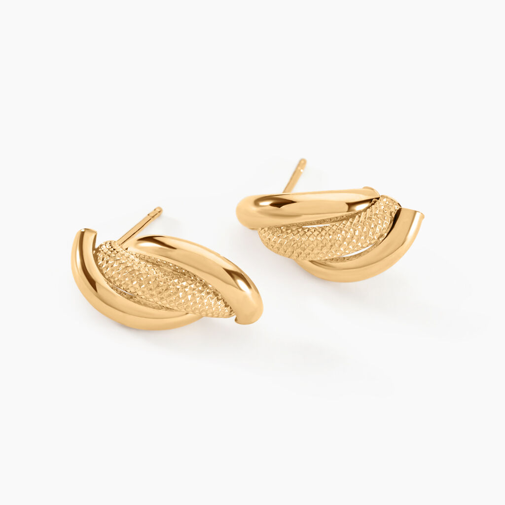 Demi Créoles Or Jaune Fermine - Boucles d'oreilles créoles Femme | Histoire d’Or