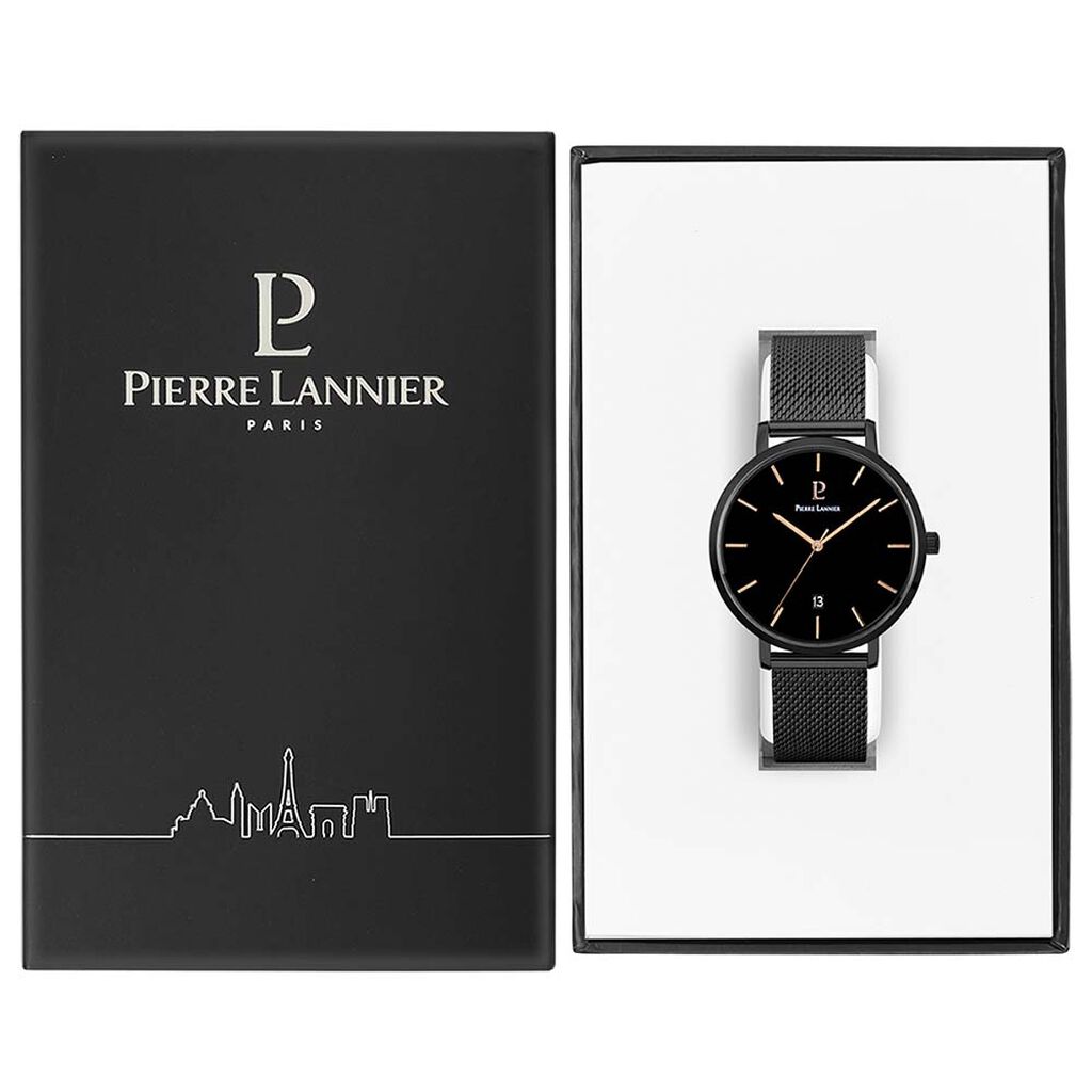 Montre Pierre Lannier Collection Echo Noir - Montres Homme | Histoire d’Or