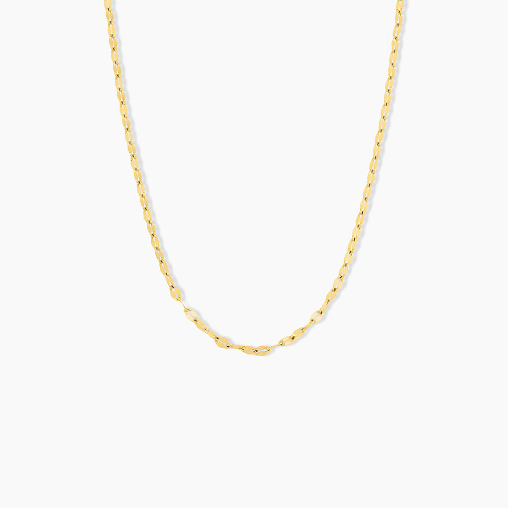 Collier Mauricette Acier Jaune - Bijoux sans pierre Femme | Histoire d&rsquo;Or