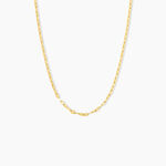Collier Mauricette Acier Jaune - Bijoux sans pierre Femme | Histoire d&rsquo;Or