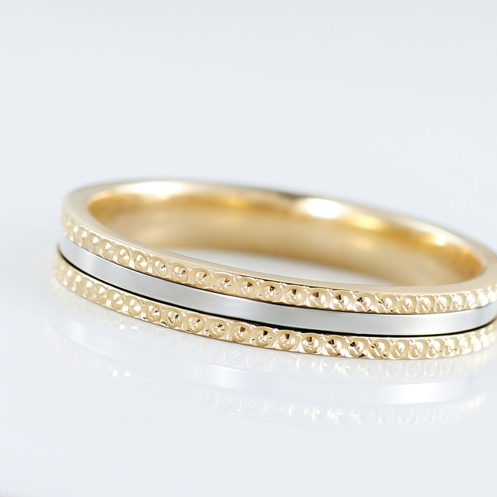 Alliance Judette Ruban Plat Or Bicolore - Alliances Femme | Histoire d’Or
