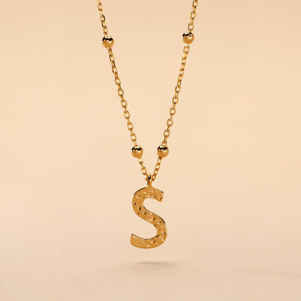 Collier Plaqu&eacute; Or Jaune Lettra - Bijoux sans pierre Femme | Histoire d&rsquo;Or