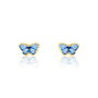 Boucles D'oreilles Puces Sulivia Papillon Or Jaune