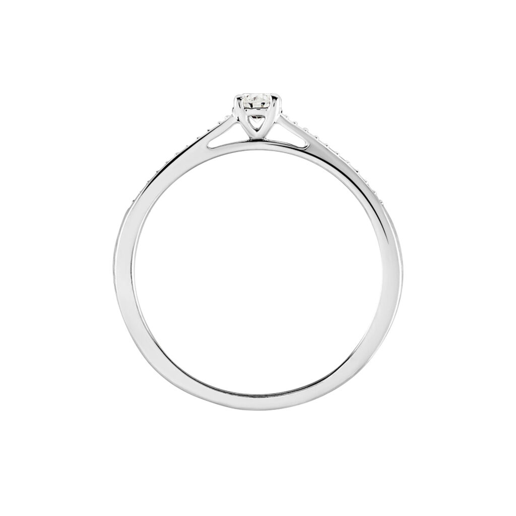 Bague Finella Platine Blanc Diamant - Bagues solitaires Femme | Histoire d&rsquo;Or