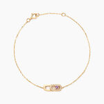 Bracelet Deonne Or Jaune Am&eacute;thyste Oxyde De Zirconium - Bracelets Femme | Histoire d&rsquo;Or