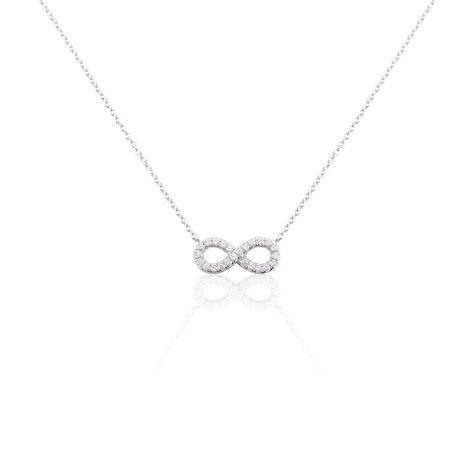 Collier Lou Argent Blanc Oxyde De Zirconium - Colliers fantaisie Femme | Histoire d’Or