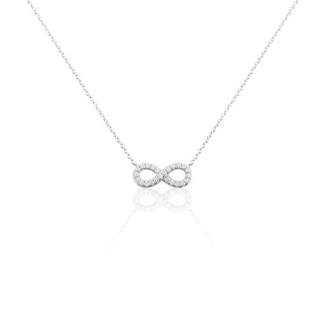 Collier Lou Argent Blanc Oxyde De Zirconium - Colliers fantaisie Femme | Histoire d’Or