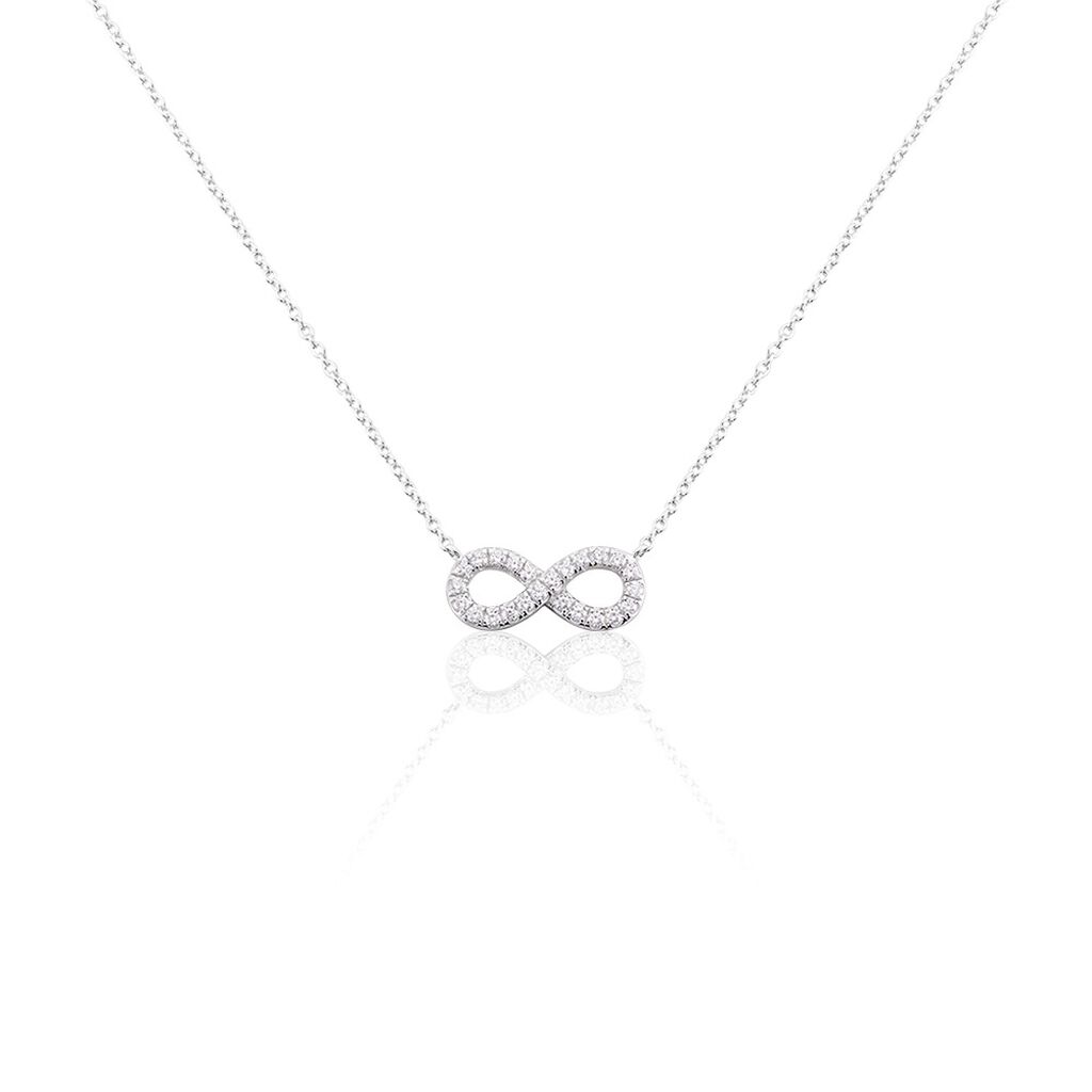 Collier Lou Argent Blanc Oxyde De Zirconium