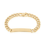 Bracelet Identit&eacute; Clement Plaqu&eacute; Or Jaune - Gourmettes Homme | Histoire d&rsquo;Or