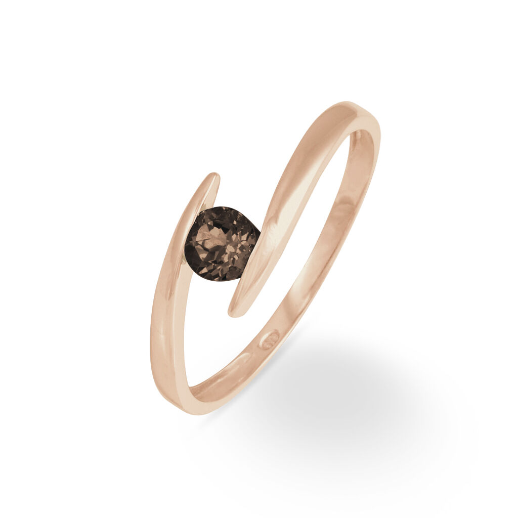 Bague Tiphaine Or Rose Quartz - Bagues solitaires Femme | Histoire d&rsquo;Or