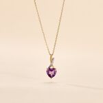 Collier Clothilde Or Jaune Amethyste Et Oxyde De Zirconium - Colliers Femme | Histoire d&rsquo;Or