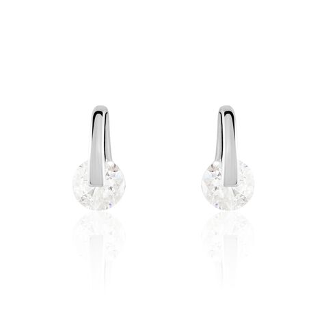 Boucles D'oreilles Pendantes Vera Argent Blanc Oxyde De Zirconium - Boucles d'oreilles fantaisie Femme | Histoire d’Or
