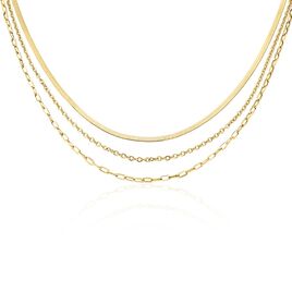 Collier Cherilyn Acier Doré - Colliers doubles et triples chaînes Femme | Histoire d’Or