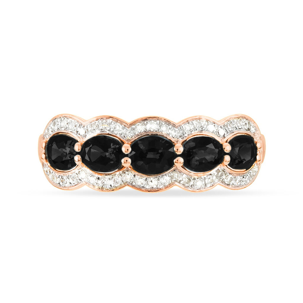 Bague Margaux Or Rose Agate Et Diamant - Bagues avec pierre Femme | Histoire d’Or