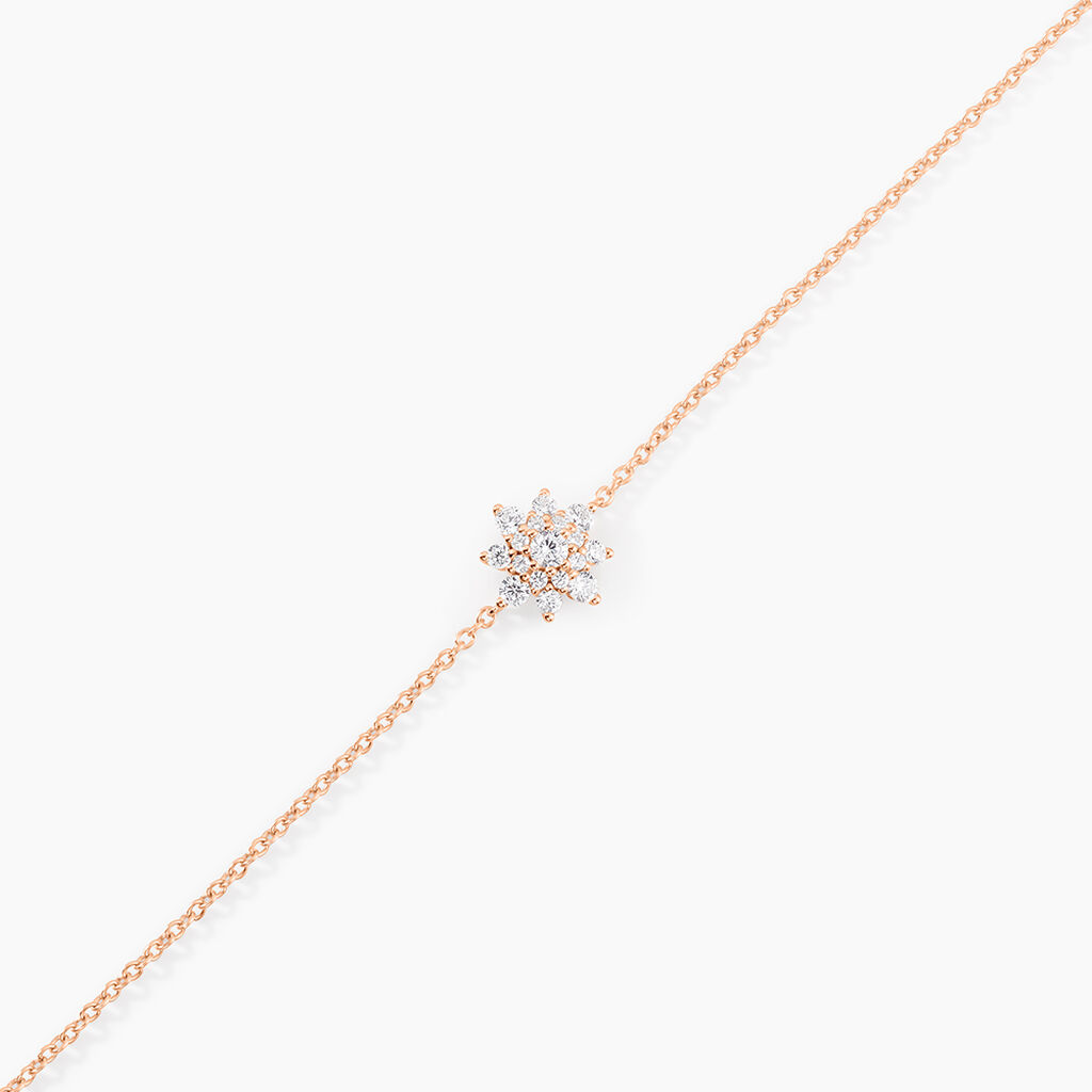 Bracelet Lorraine Argent Rose Oxyde De Zirconium - Bracelets Femme | Histoire d&rsquo;Or