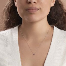 Collier Clair Or Blanc Amethyste - Colliers Femme | Histoire d’Or