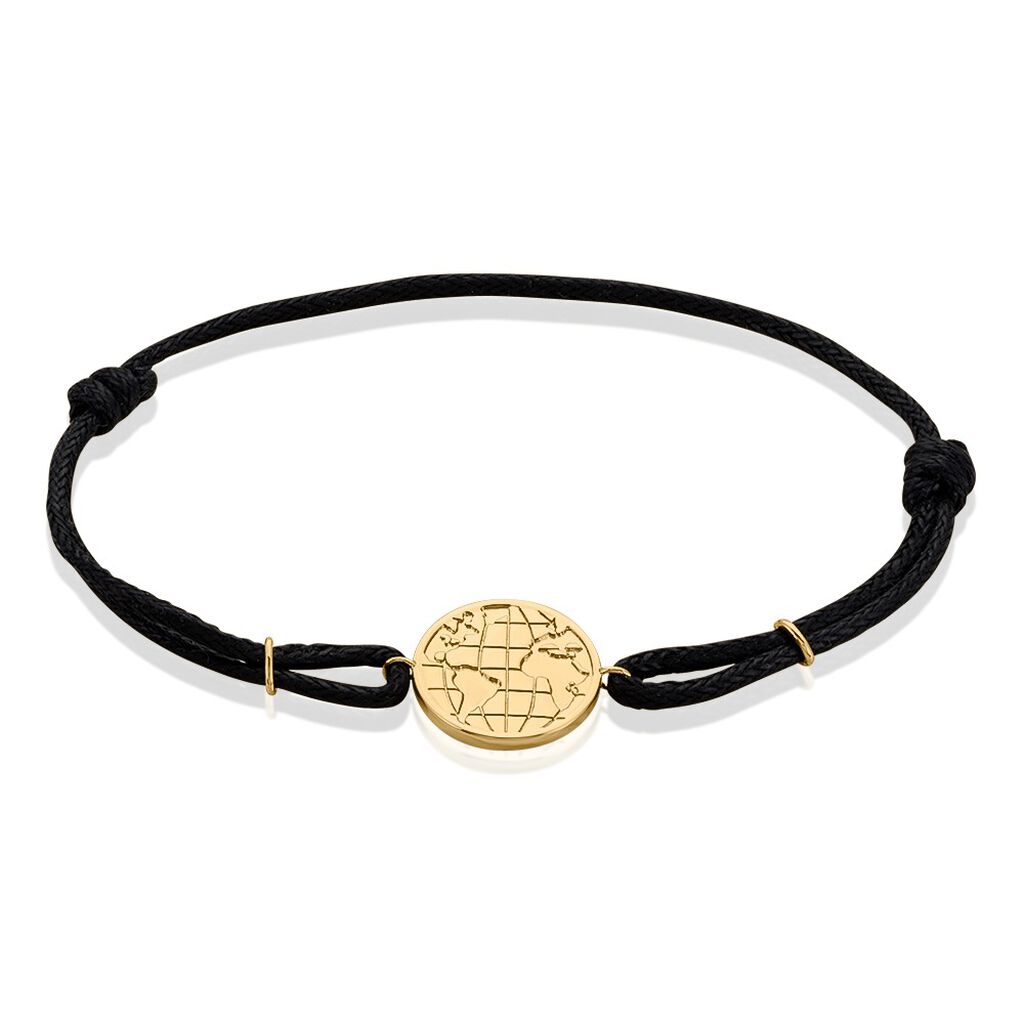 Bracelet Alfeo Plaque Or Doré - Bracelets cordon Homme | Histoire d’Or