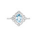 Bague Amance Or Blanc Topaze Et Oxyde De Zirconium - Bagues solitaires Femme | Histoire d’Or