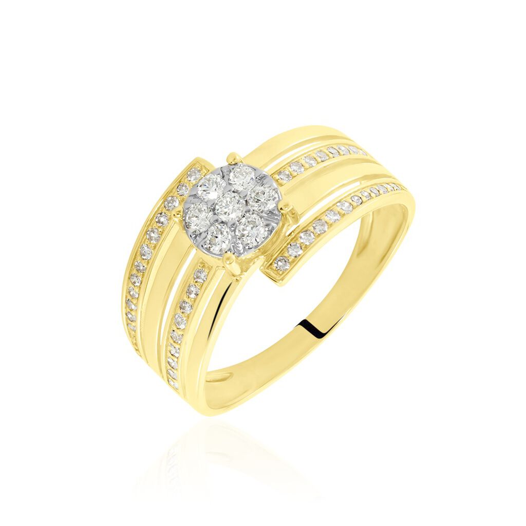 Bague Or Jaune Rosannah Diamants - Bagues avec pierre Femme | Histoire d&rsquo;Or