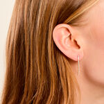 Boucles D'Oreilles Pendantes Ercole Argent Dor&eacute; A L'Or 750/1000 Oxyde De Zirconium - Boucles d'oreilles pendantes Femme | Histoire d&rsquo;Or