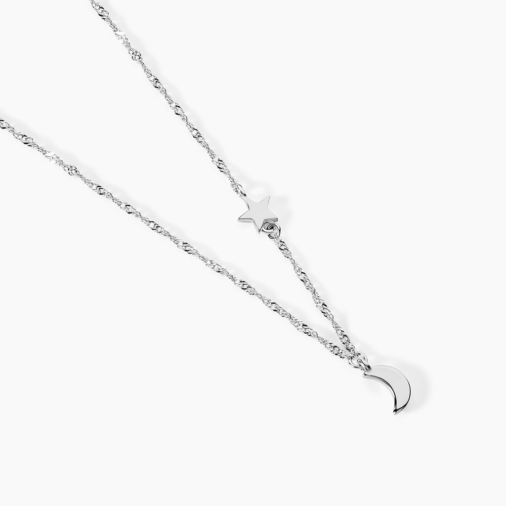 Collier Rohanne Argent Blanc - Colliers fantaisie Femme | Histoire d&rsquo;Or