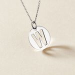 Pendentif Elio W Argent Blanc - Pendentifs Famille | Histoire d&rsquo;Or