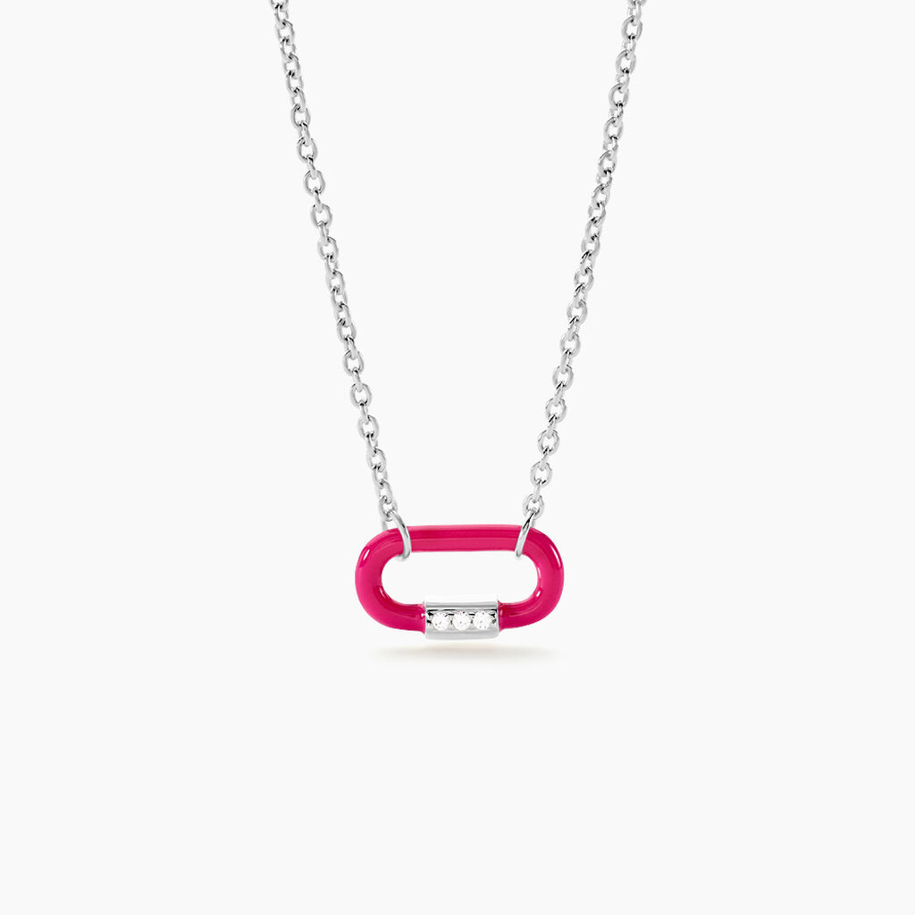 Collier Infini Pop Argent Blanc Oxyde De Zirconium - Colliers fantaisie Femme | Histoire d&rsquo;Or