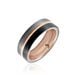 Bague Jourdan Echo Tungstene Tricolore Blanc / Rose / Noir - Bagues Homme | Histoire d’Or