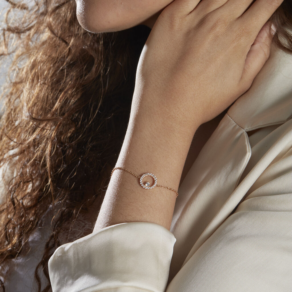 Bracelet Lila Plaqué Or Jaune Oxyde De Zirconium - Bracelets Femme | Histoire d’Or