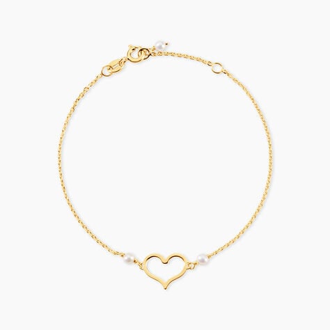 Bracelet Chabha Argent Dor&eacute; A L'Or 750/1000 Perle De Culture - Bracelets Pierre  | Histoire d&rsquo;Or