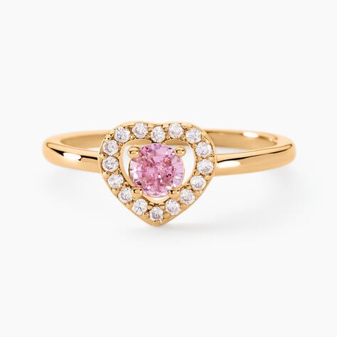 Bague Plaqu&eacute; Or Jaune Alais Oxyde De Zirconium - Bagues solitaires Femme | Histoire d&rsquo;Or