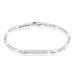 Bracelet Identité Argent Blanc Vivian - Gourmettes Homme | Histoire d’Or