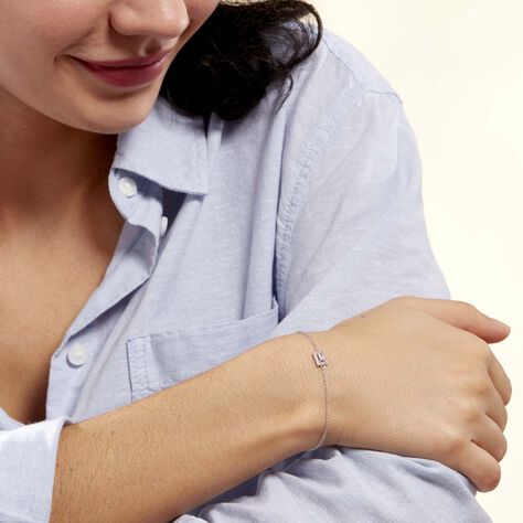 Bracelet Laurine Argent Blanc Oxyde De Zirconium - Bracelets Femme | Histoire d’Or