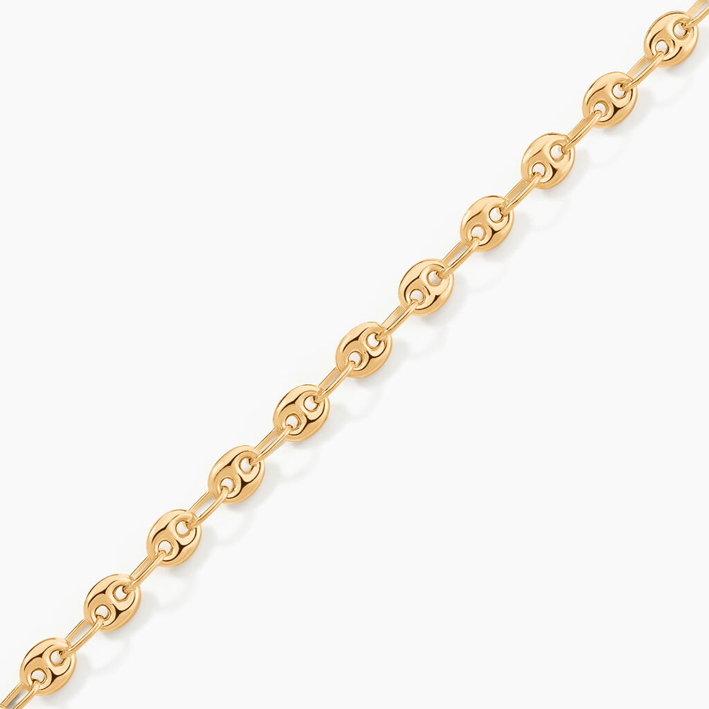 Bracelet Dami Maille Grain De Cafe Or Jaune - Bracelets cha&icirc;ne Femme | Histoire d&rsquo;Or