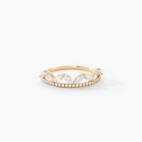 Bague Marquise Or Jaune Oxyde De Zirconium - Bagues avec pierre Femme | Histoire d’Or